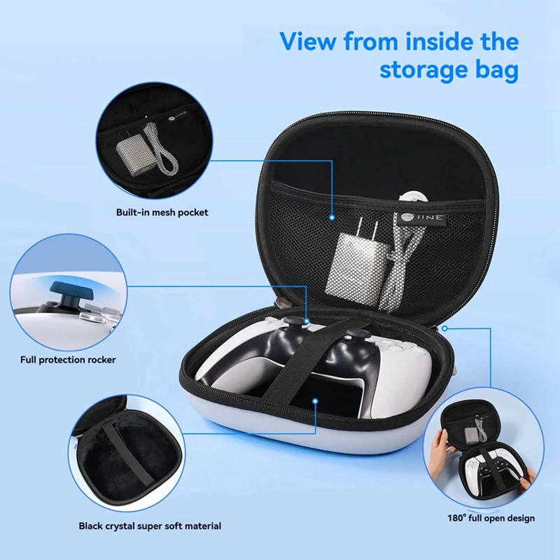 Protective Handle Storage Bag For Sony PS5 Controller Durable Carrying With Shockproof And Water-Resistant Material