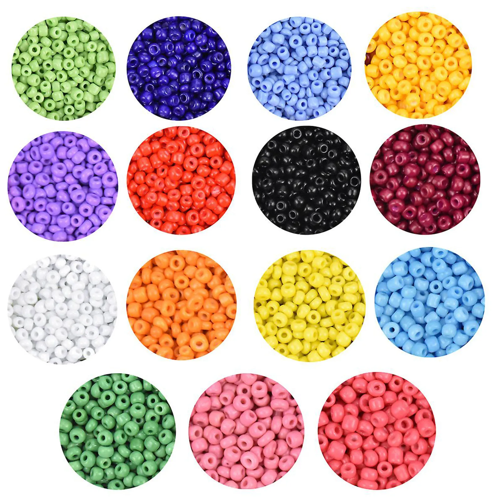 Cuentas redondas de colores brillantes para manualidades, abalorios sueltos para manualidades, regalos, collares y pulseras