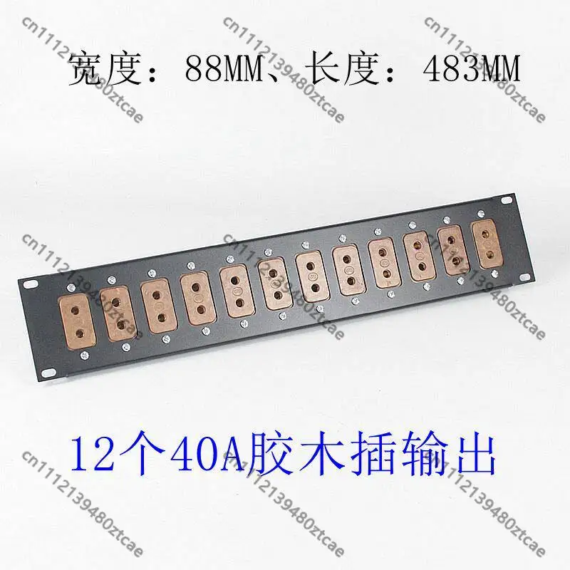 2u-ステージ配電パネル-12-個の-4010a-ソケット付きステージライト-led-アンプシャーシキャビネット用ストレートスルーボード