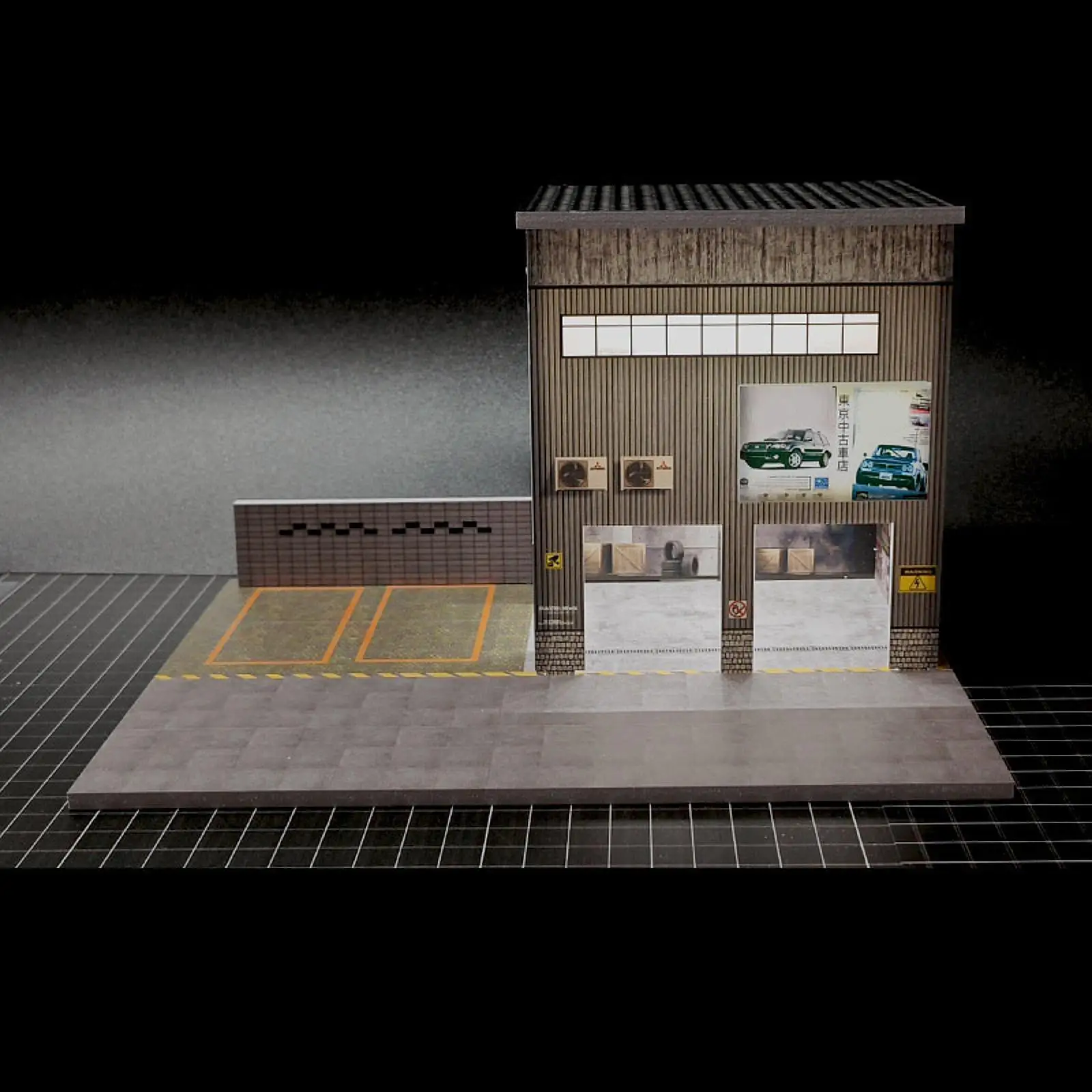 

Car Shop Model Diorama 1/64 Tabletop Ornament for Collector Car Enthusiasts