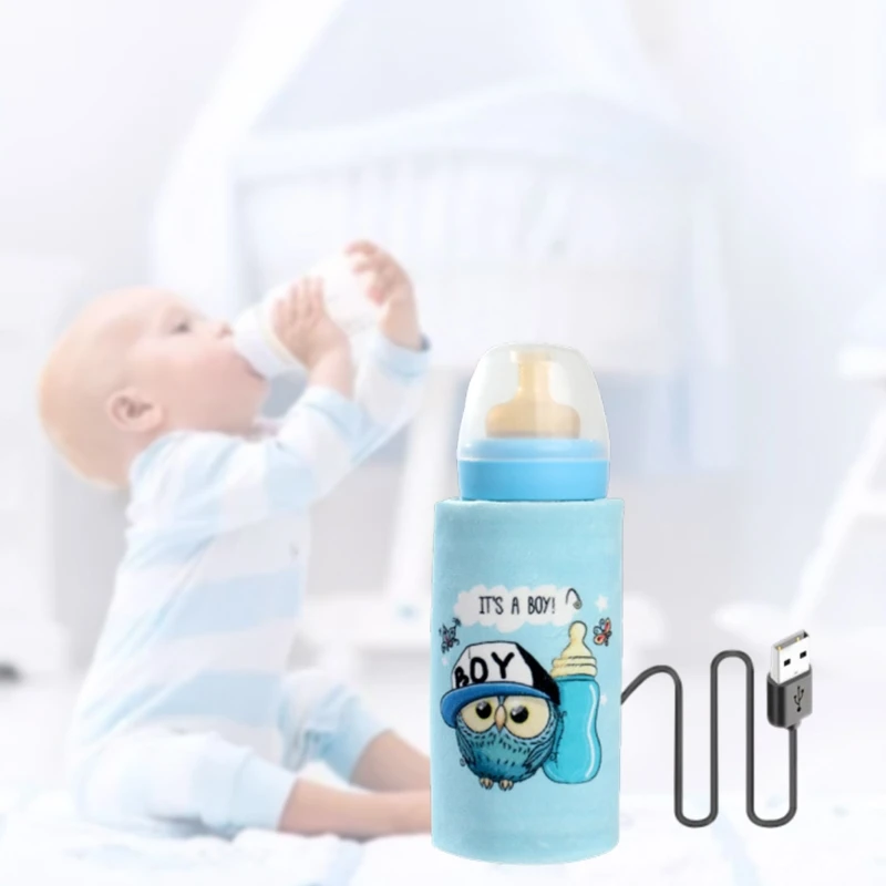 Baby Bottle Insulation Cover USB Rechargeable Heating Milk Warmer for Outdoor Traveling Car Portable Covers