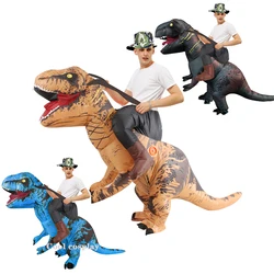 Mascot Dinosaur Inflatable suit Adult Ride on Dino Costumes Cosplay Fancy Dress Riding T-Rex Blow Up Outfit Performance Carnival