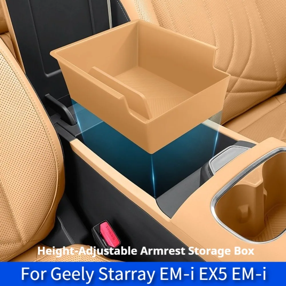 Fit For Geely Starray EM‑i EX5 EM‑i Armrest Box Storage Box Deepened Type Car Interior Organizer Container