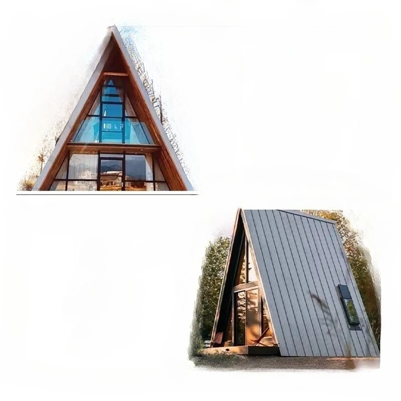 

Wooden house, camping house, bed and breakfast, wooden triangle wooden house, small house Internet celebrity landscape