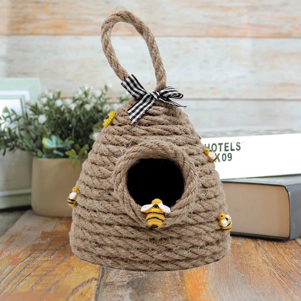 

Country Decor Honeycomb Bee Shaped Hanging Decorations Ornament Garden Beehive Accessory