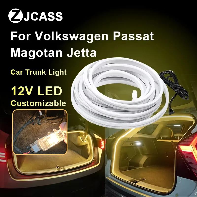 Flexible LED Strip Car Trunk Light For Volkswagen Passat Magotan Jetta Modified Ambient Lighting Customizable Atmosphere Light ﻿