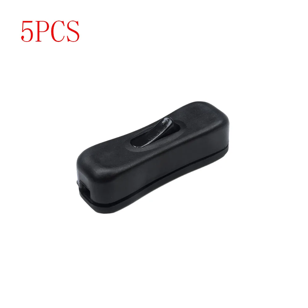for Lamp Push Button Warping Switch 250V/2A 125V/2A 304 LED Power Cable Switch Halfway Rocker on off White Black Transparent