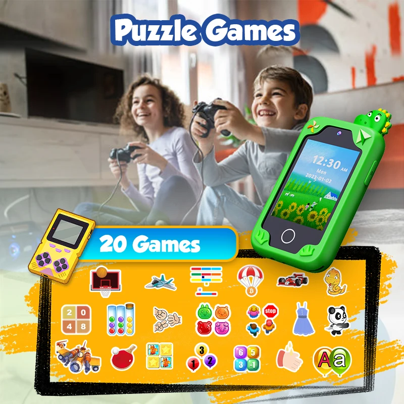 Z10 Mini Learning Machine Children Phone Toys Musical Unicorn Dinosaur Baby Mobile Selfie Camera MP3 Player Toy Phone Gift