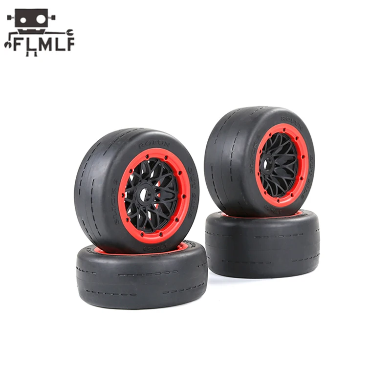 Rc Car Super Grip Front 170X60mm Rear 170X80mm Wheel Bald Tire 4PCS/Set Fit 1/5 HPI ROFUN BAHA ROVAN KM BAJA 5B SS Parts