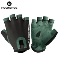 ROCKBROS New Road Bike MTB Gloves Microfiber Wear Resistant Gym Training Fingerless Glove Half Finger Bicycle Cycling Equipment