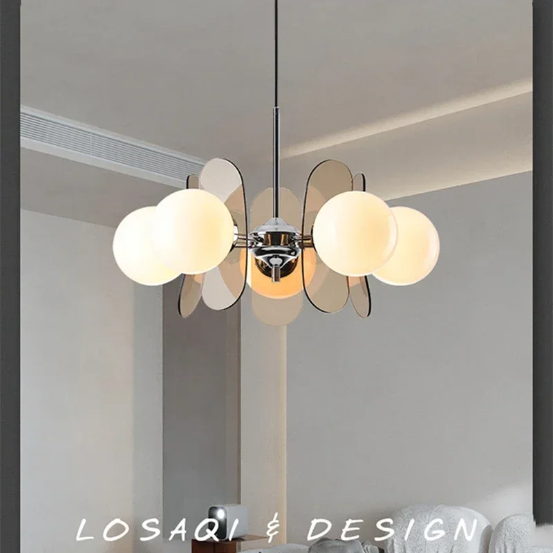 

Modern Bauhaus Chandelier Designer Middle Ancient Chandelier Living Room Bedroom Dining Room Nordic LED Glass Ball Pendant Lamp