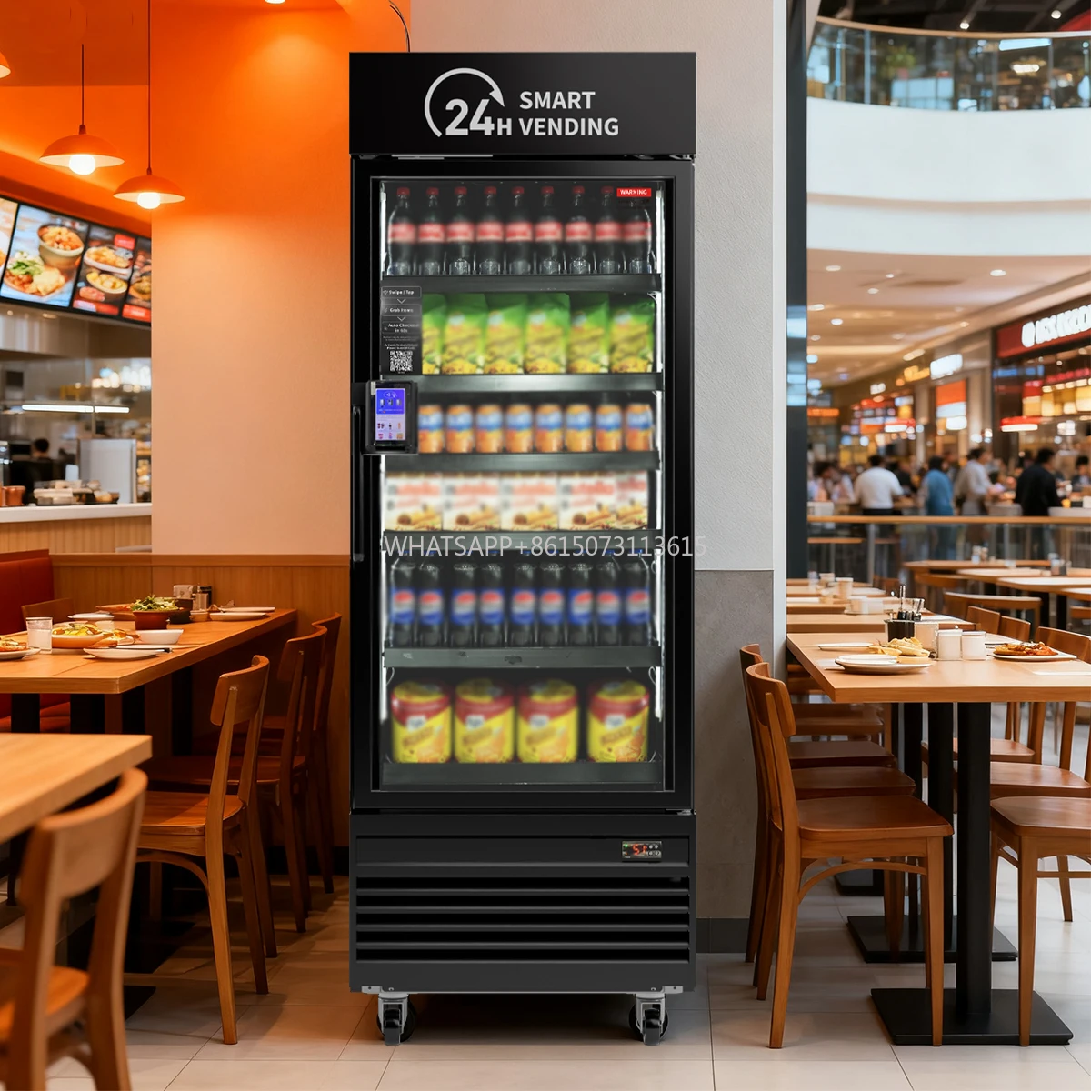 Haha Vending Stock locale statunitense Prodotti freschi automatici Servizio autonomo Pagamento senza contatto AI SDK ADA Conforme Wi-Fi / 4G POS Integrazione