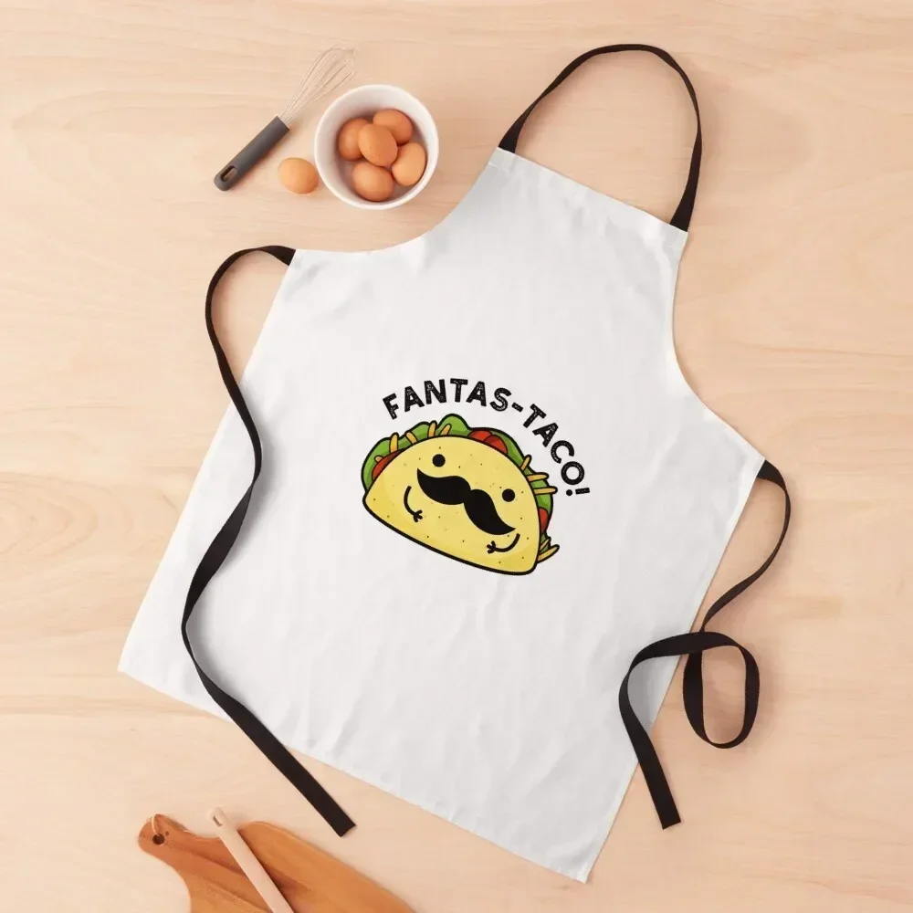 Fantas-taco Cute Fantastic Taco Pun Apron women's work Waterproof Kitchen Woman Kitchen Tools Accessories Apron