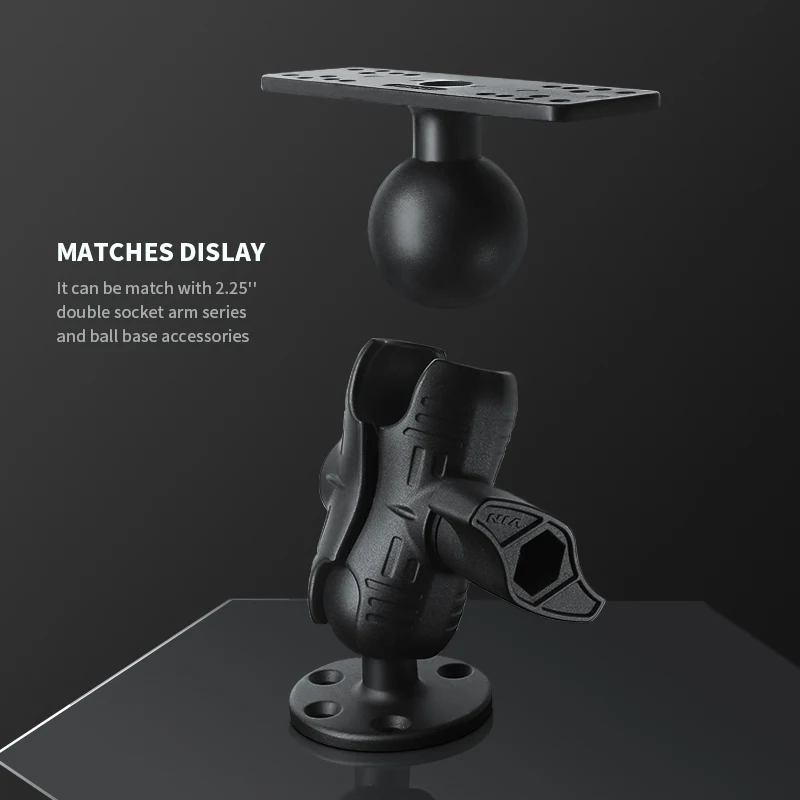 

VINmounts 2.25"/ D Size Ball Fish Finder Mount with Medium Arm, Super Load-Bearing Marine Electronic/Depth Finder Mount for Boat