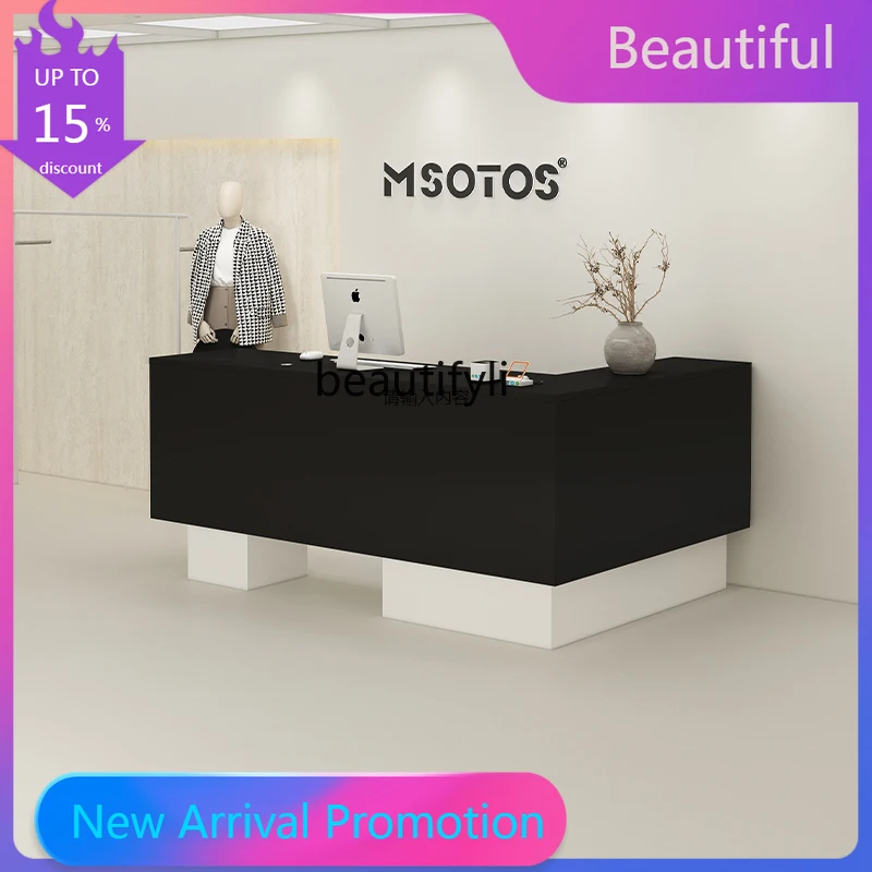 

zGzCorner Cashier Clothing Store Multi-Functional Middle Island Table L-Type Beauty Salon Reception Front Desk Counter