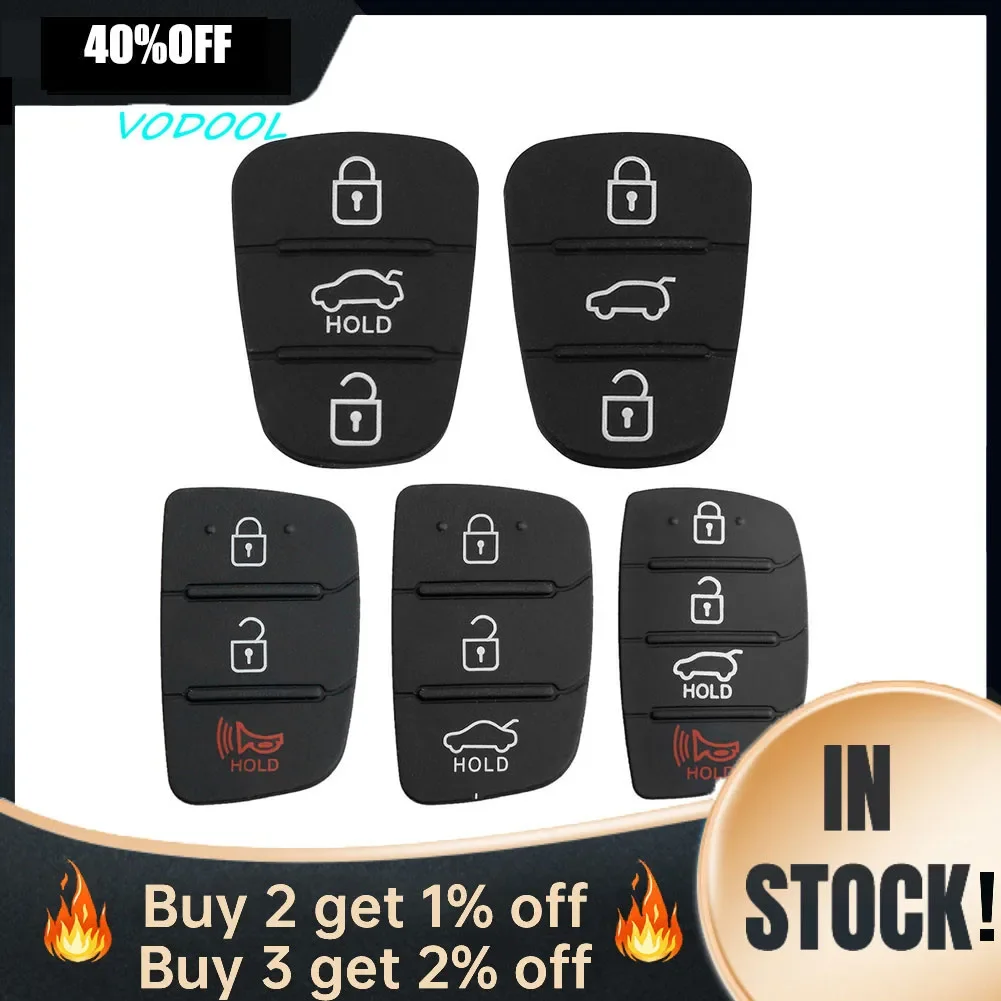 

Car Replacement 3 Button Remote Key Fob Case Rubber Pad for Hyundai I10 I20 I30 IX35 for Kia K2 K5 Rio Sportage Flip Key Parts