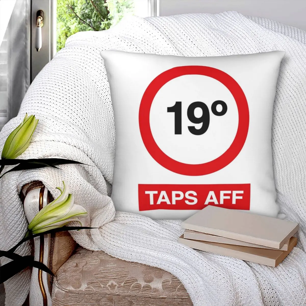 TAPS AFF! - Warning Symbol Square Pillowcase Polyester Pillow Cover Velvet Cushion Decor Comfort Throw Pillow for home sofa