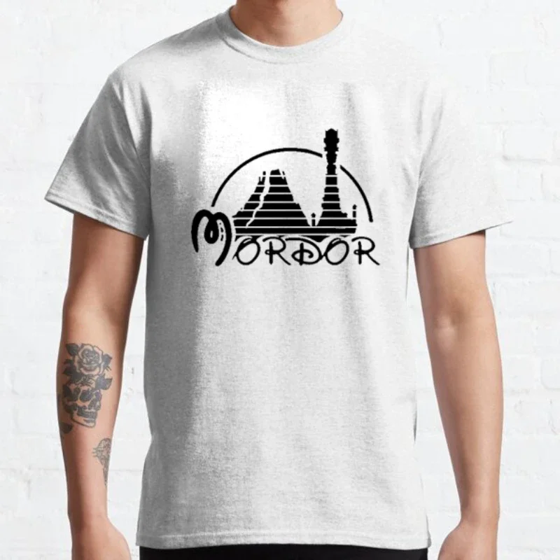 Summer Humor Vintage Unisex Graphic T Shirts Cool Loose Short-sleev Men Clothing Mordor Lords of Rings Tolkien Big Tall T-shirt