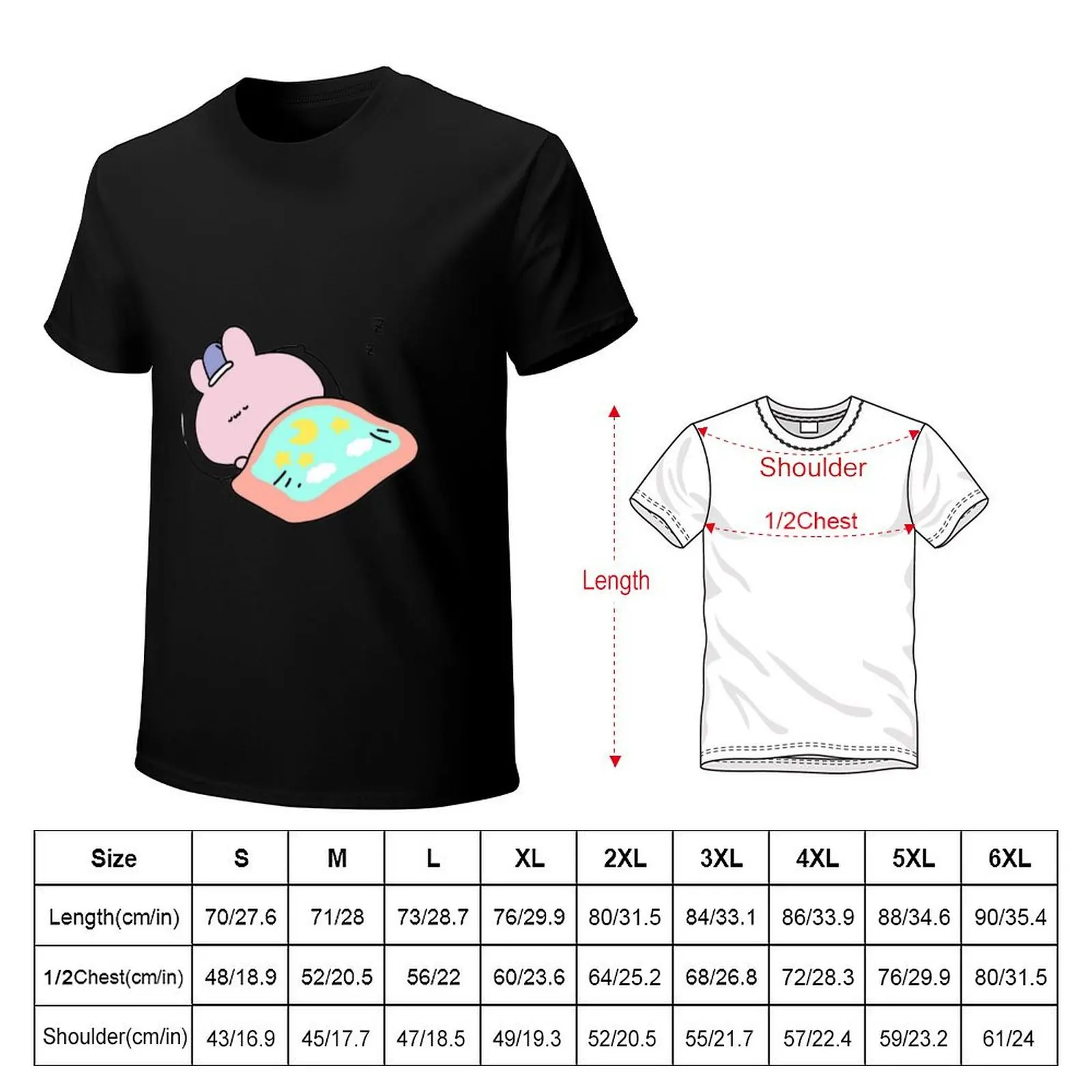 Asamimichaan is Fast Asleep,Cute Asamimi T-Shirt Holiday Vacation Tee Shirt