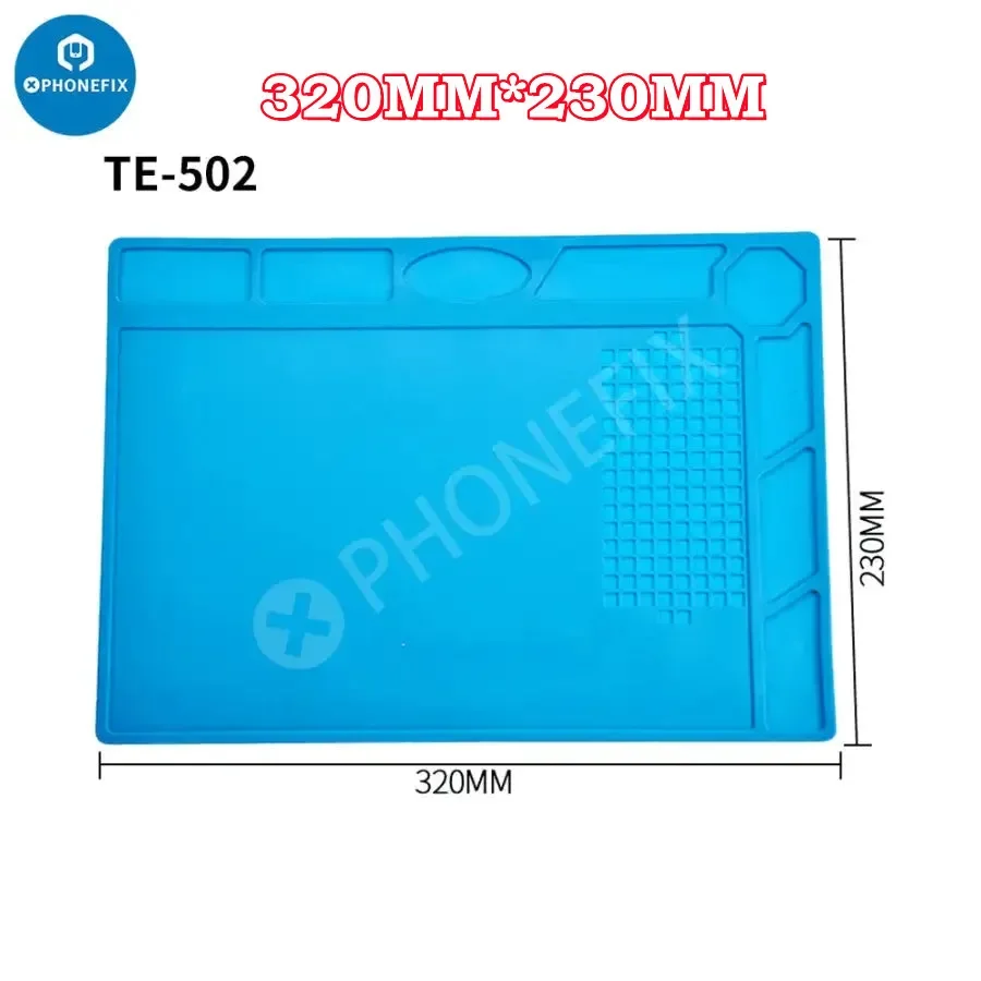 Imagem -03 - Tapete de Solda de Silicone Grosso e Durável Esd Almofada de Trabalho de Isolamento Térmico para Casa pc Telefone Plataforma de Manutenção Industrial