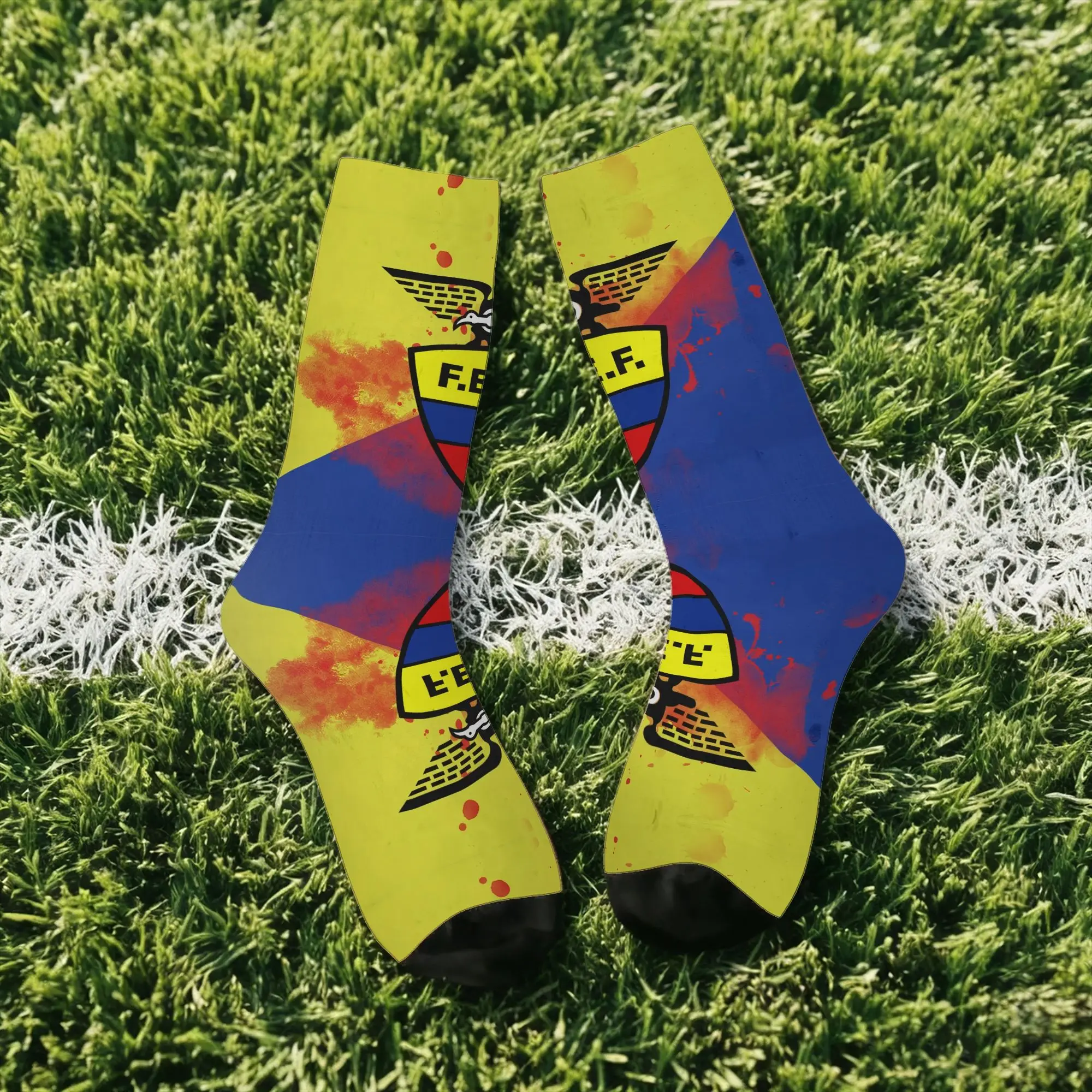 

Винтажные компрессионные носки в стиле хип-хоп из Эквадора для мужчин и женщин, унисекс, в уличном стиле, бесшовные, с забавным принтом, незаменимые вещи для дня матча