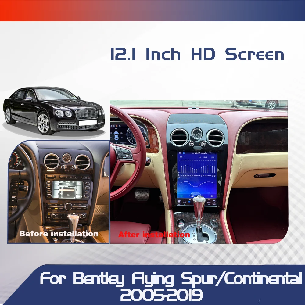 For Bentley Flying Spur Continental GT 2005-2019 Android Car Radio Carplay Autoradio Stereo Multimedia Intelligent Systems Auto