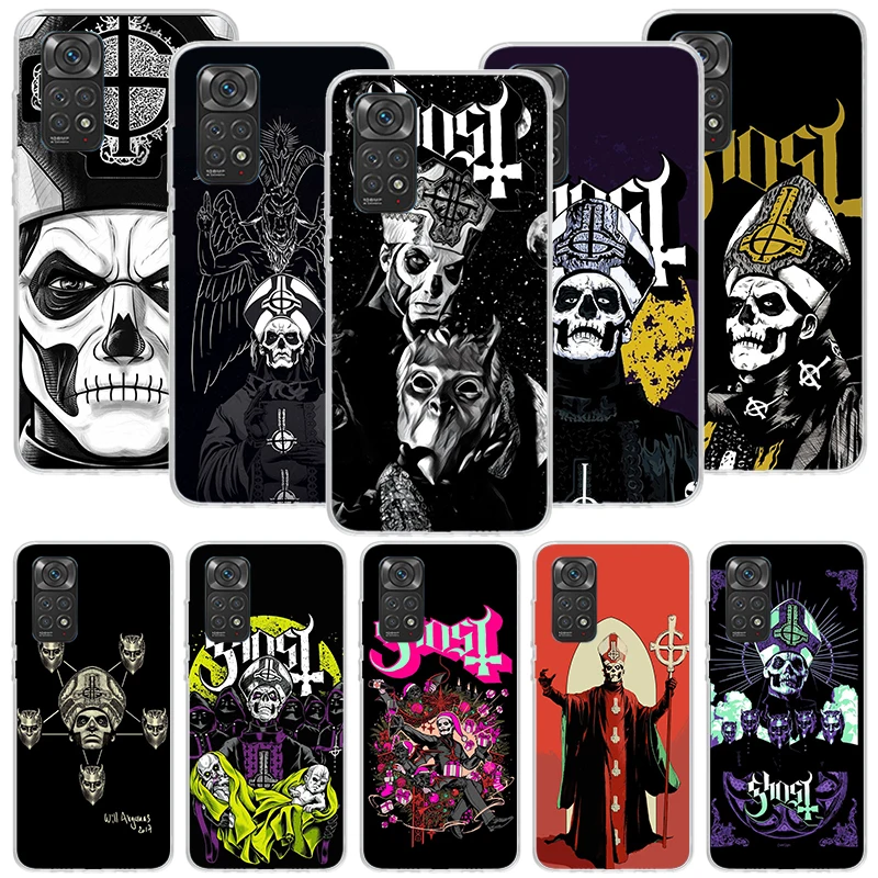 Ghost Papa Emeritus Phone Case For Xiaomi Redmi Note 13 12S 12 11S 10 9 8 10S 11 11T 11E Pro Plus + 9S 8T 7 5G Cover Coque Note 