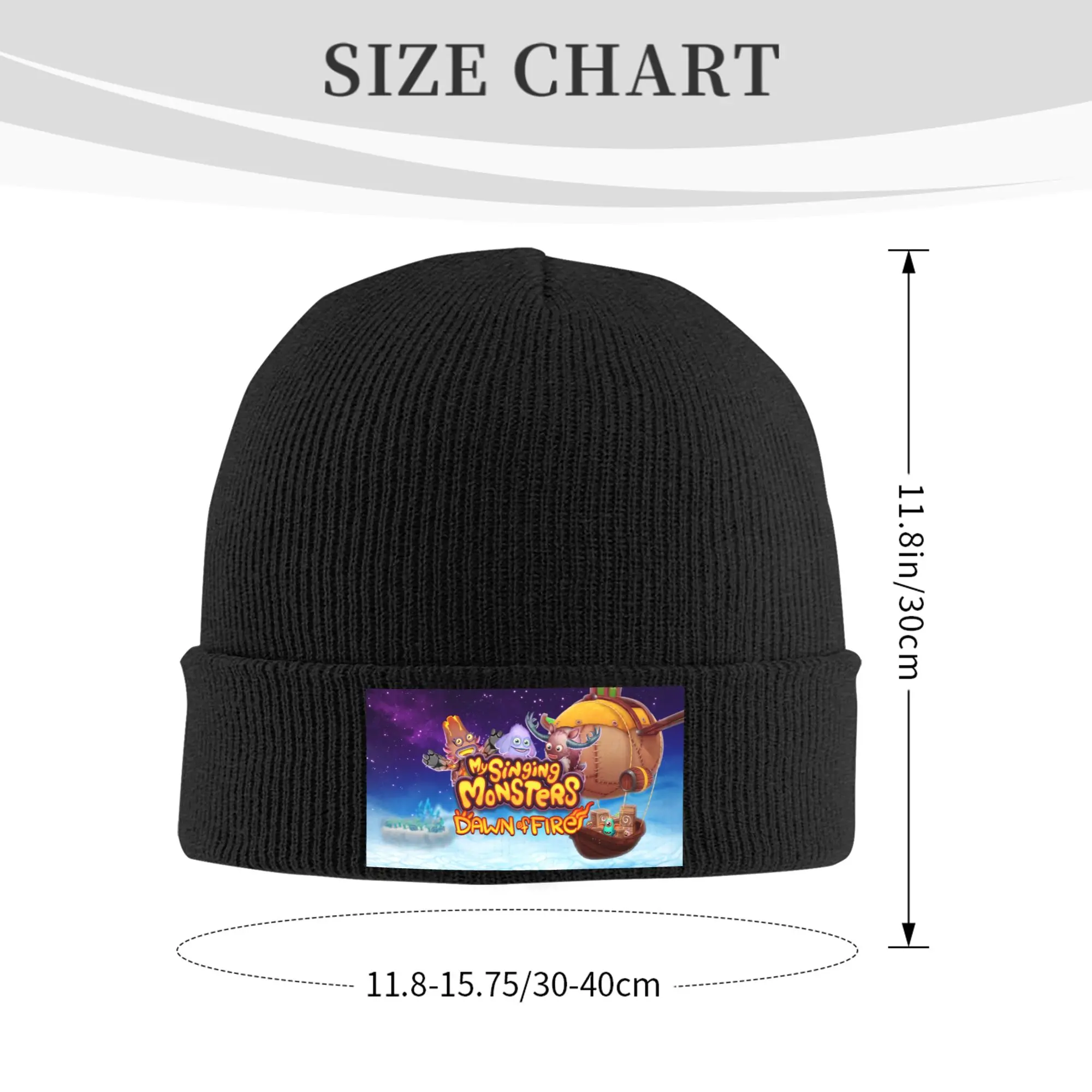 My Singing Monsters Skullies Beanies Caps Unisex Winter Warm Knitting Hat Women Men Cool Adult  Bonnet Hats Outdoor Ski Cap