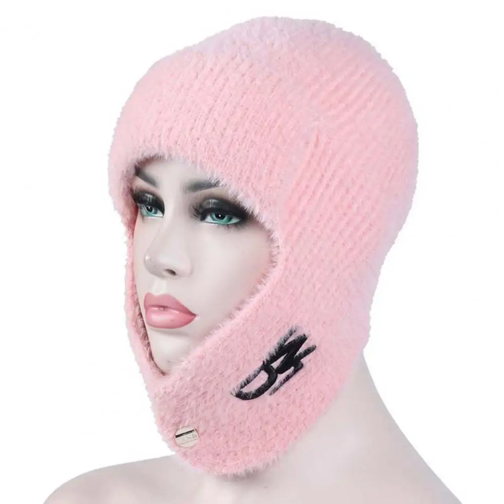 Snow Knit Cap Fashionable Imitated Cashmere Winter Warm Knit Hat Fleeced Lining Winter Warm Knit Hat for Women