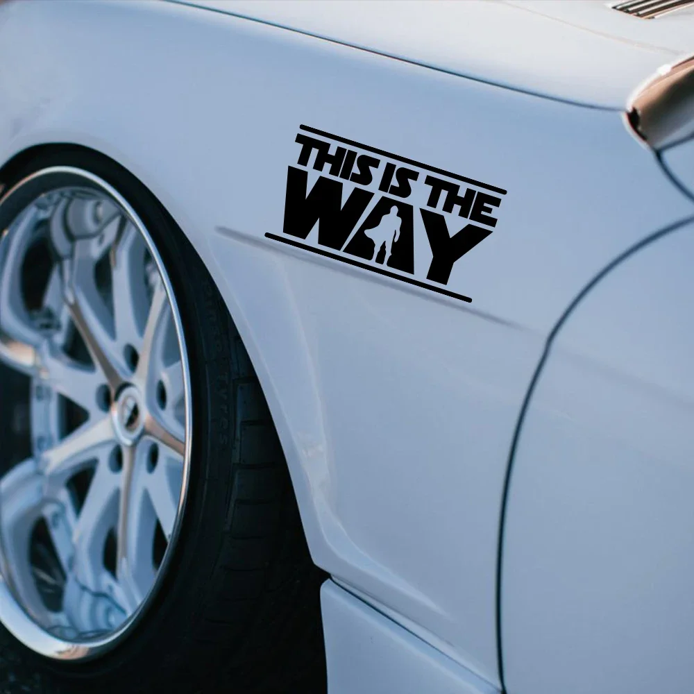 Pegatina de vinilo para coche This Is The Way, pegatina impermeable MANDALORIAN CREED, accesorios de decoración Exterior para puerta y ventana de coche