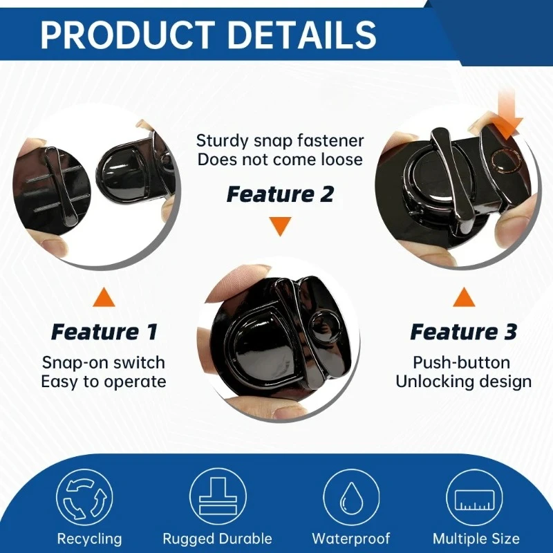 

4/10Pcs Metal Turn Lock Buckle for Coat Belt Decor Snap Hook Women Handbag Wallet Closure Twist Clasp DIY Hardware Accessories