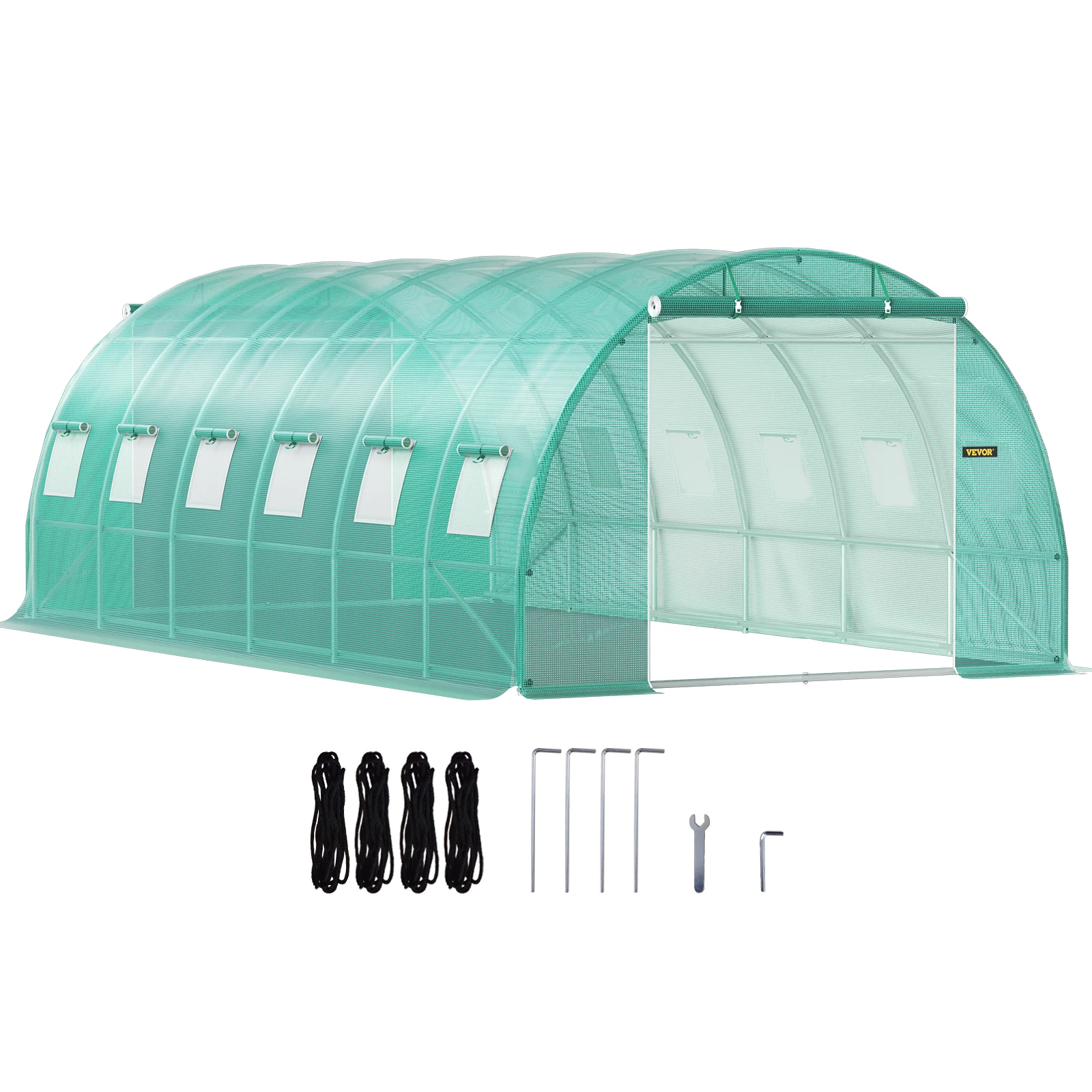 

VEVOR Walk-in Tunnel Greenhouse 20x10x7ft Portable Plant Hot House UV Waterproof Garden Green House for Helping Plants Growing