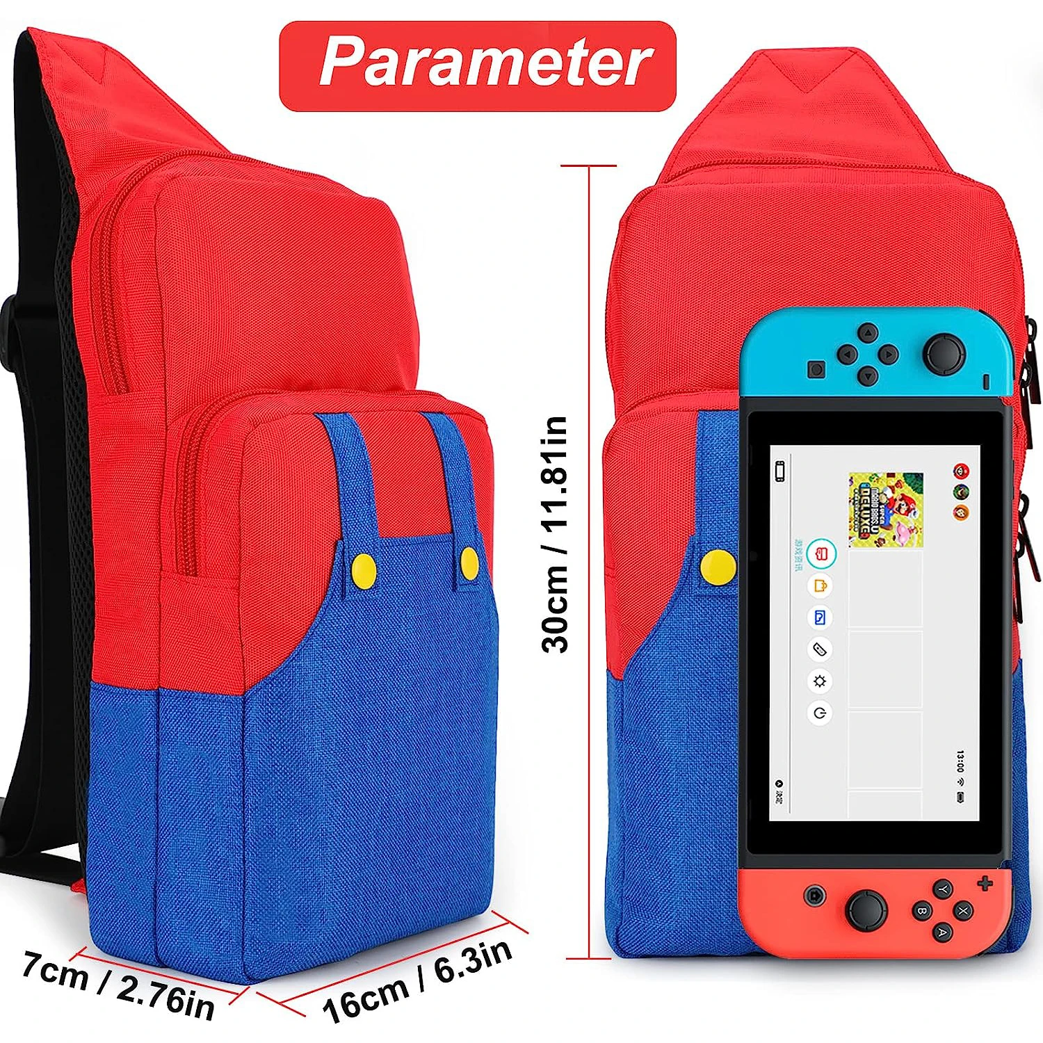 Cute Travel Bag For Nintendo Switch Gaming Machine Crossbody Bag Storage Bag Small Sling Portable Waterproof Backpack Carrying