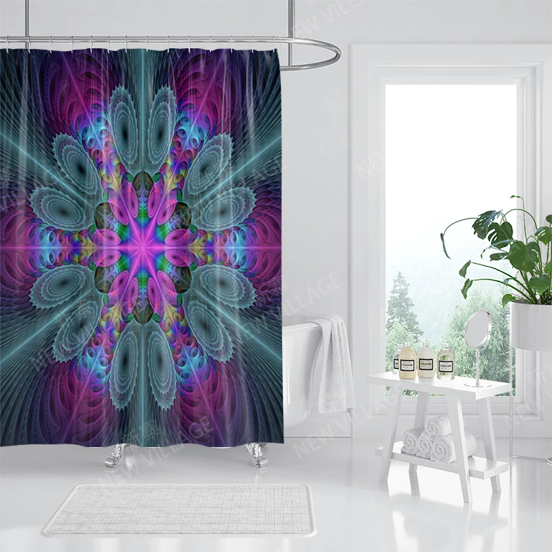 Mandala Waterproof fabric shower curtains Bathroom curtain accessories Bath curtain 180x200cm 240*200cm boho decoration vintage