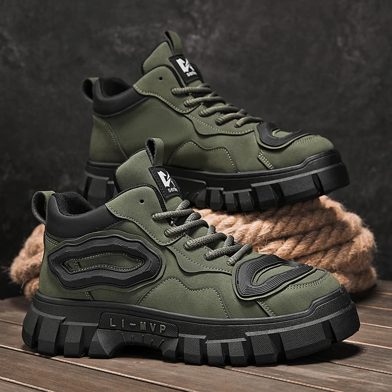 

Fashion Comfortable Anti Slip Outsole Men's Sneakers 2025 Autumn New Male Casual Shoes Winter High Top Mens Ankle Boots Footwear