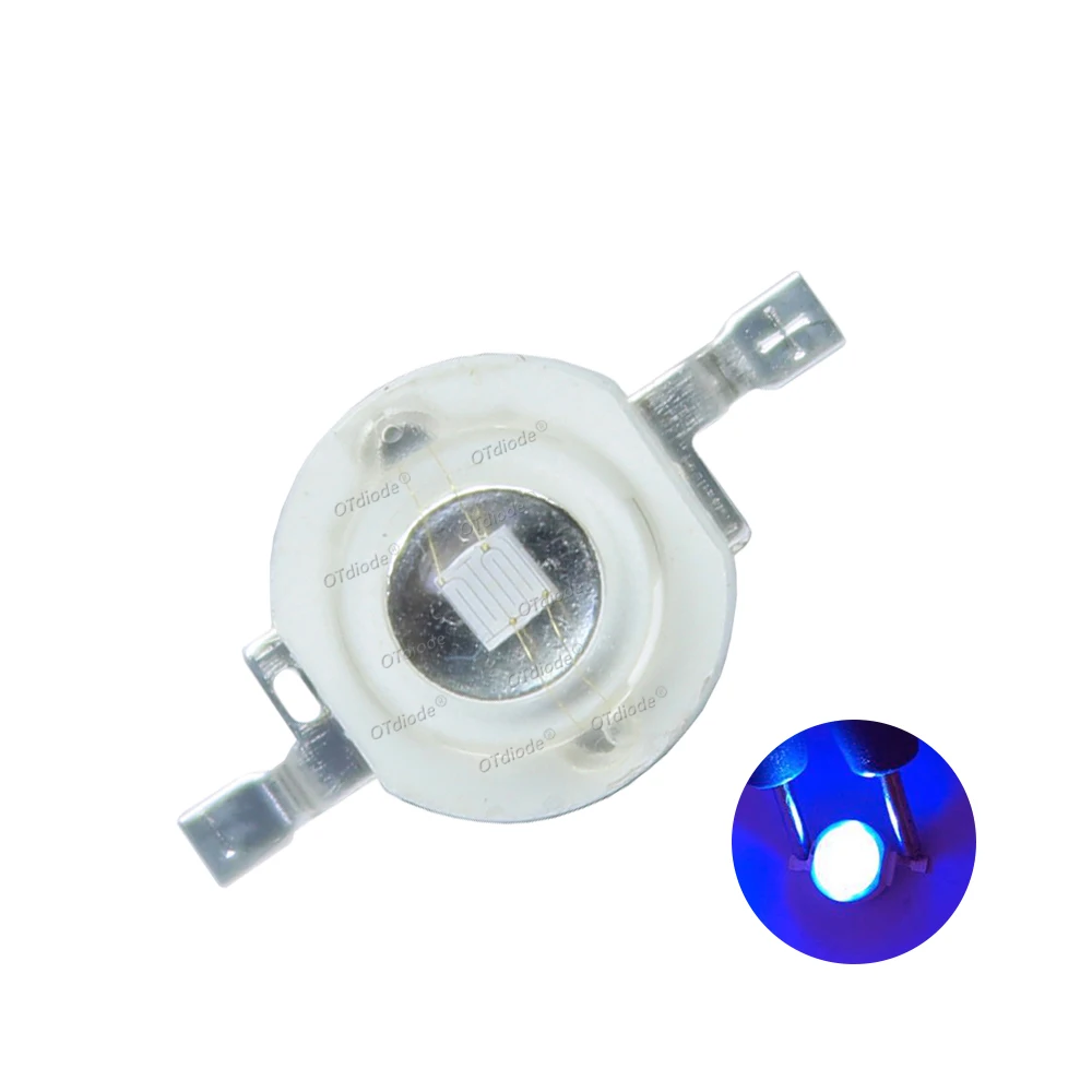 UV LED 3W 5W 10W 20W 30W 50W 100W High Power Light UV Purple LED 365nm 385nm 395nm 400nm 405nm 410nm Ultraviolet Bulbs Bead Chip view 5