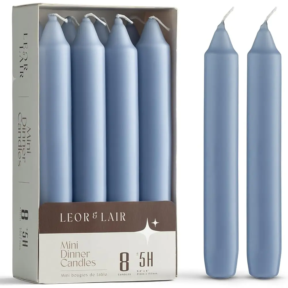 6 Inch Blue Candles…