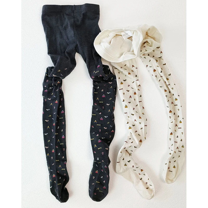 Mori สาวปักดอกไม้ Jumpsuit กางเกงขายาวผู้หญิงเสื้อผ้าผ้าฝ้ายที่มีสีสัน Candy รูป Jacquard ถัก Lolita Leggings A274