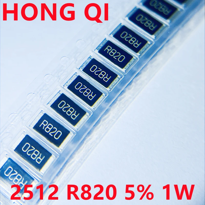 50PCS 2512 SMD Resistor 5% 1W 0.82ohm R820 0.82R 0.33 ohm R330 0.33R