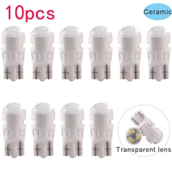 10PCS Car Replacement Bulbs T10 W5W Ceramic 2835 LED License Plate Lights Interior Lighting 194 168 White Blue Red Yellow Pink