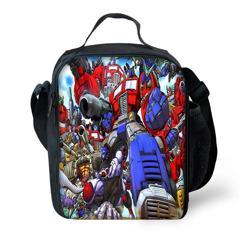 Anime G1 Auto Roboter Kind große Kapazität Tasche für Jungen T-Transformatoren Mädchen Student Outdoor Picknick wieder verwendbare Wärme kühler Lunchbox