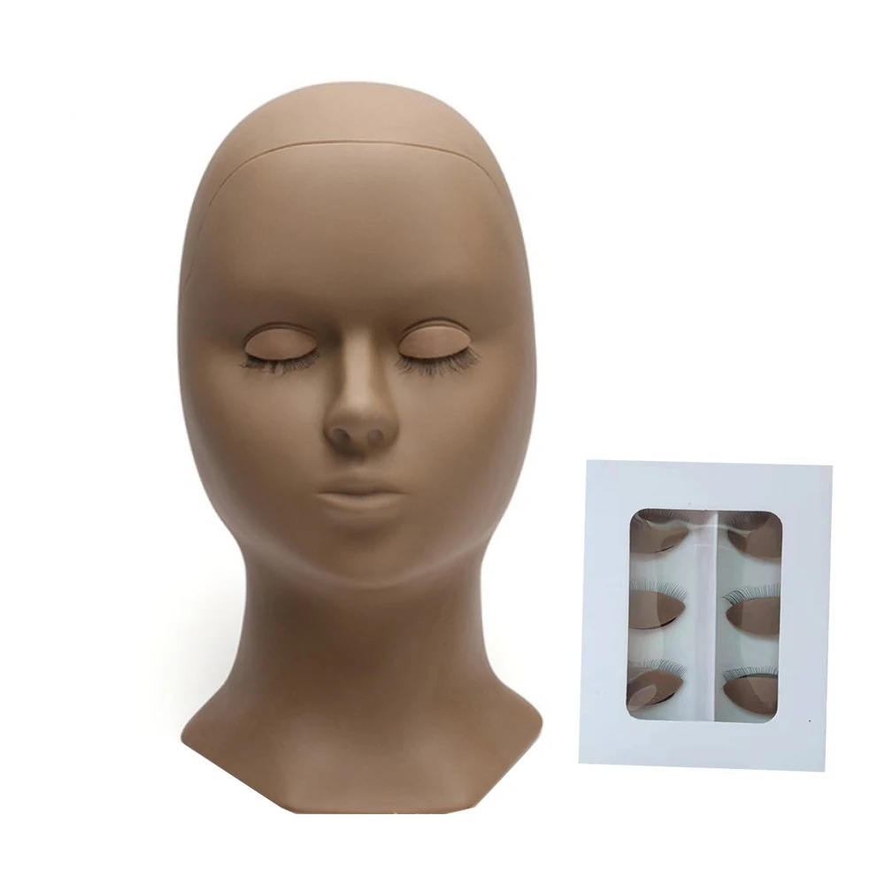 Training Lash Mannequin Head With Eyelid Kit Supplies Professional Practice Eyelash Headform For Lashes Extension Microblading