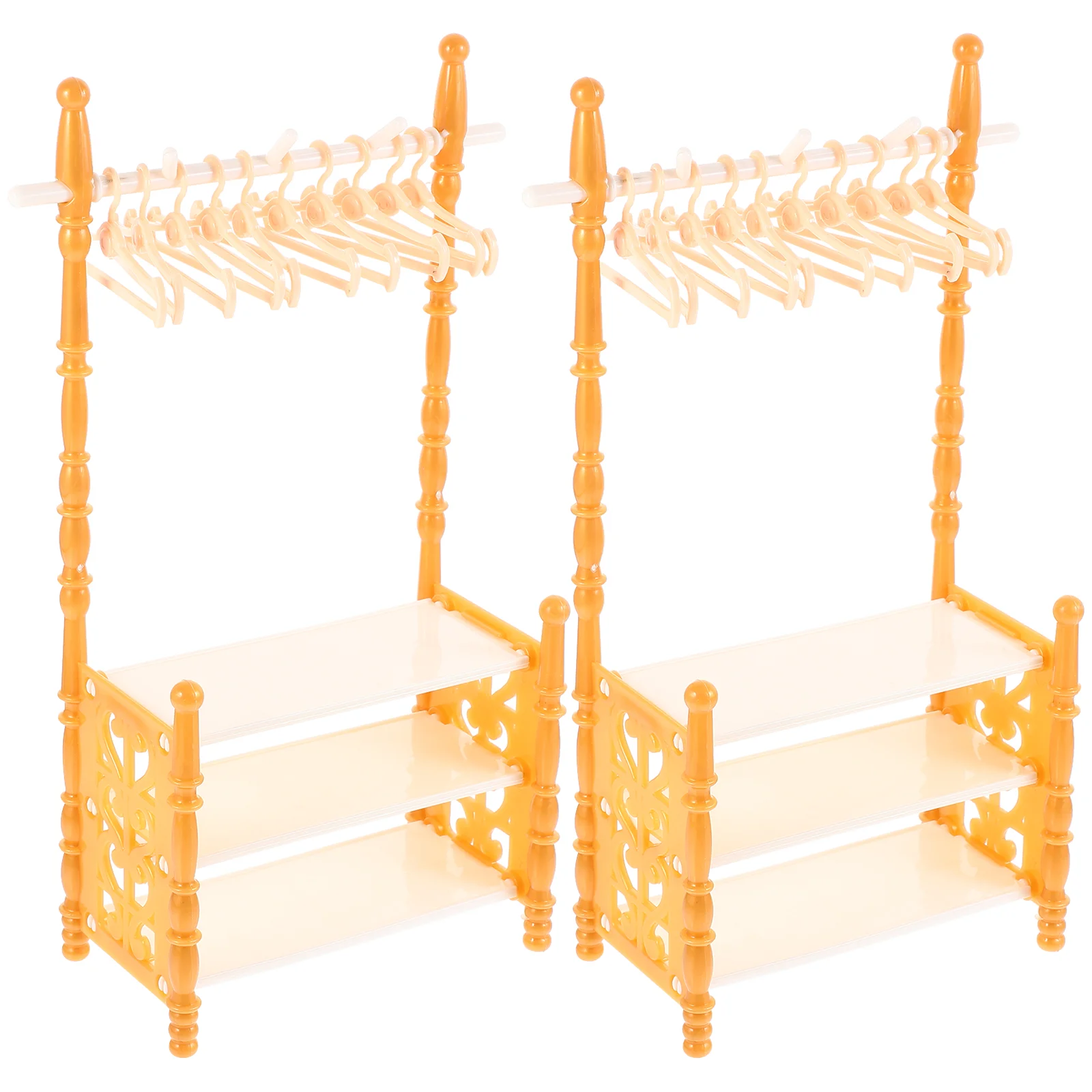 

Drying Rack Mini House Abs Clothes Hanger Miniature Furniture Model Ornament Storage Accessories Accessory Hangers