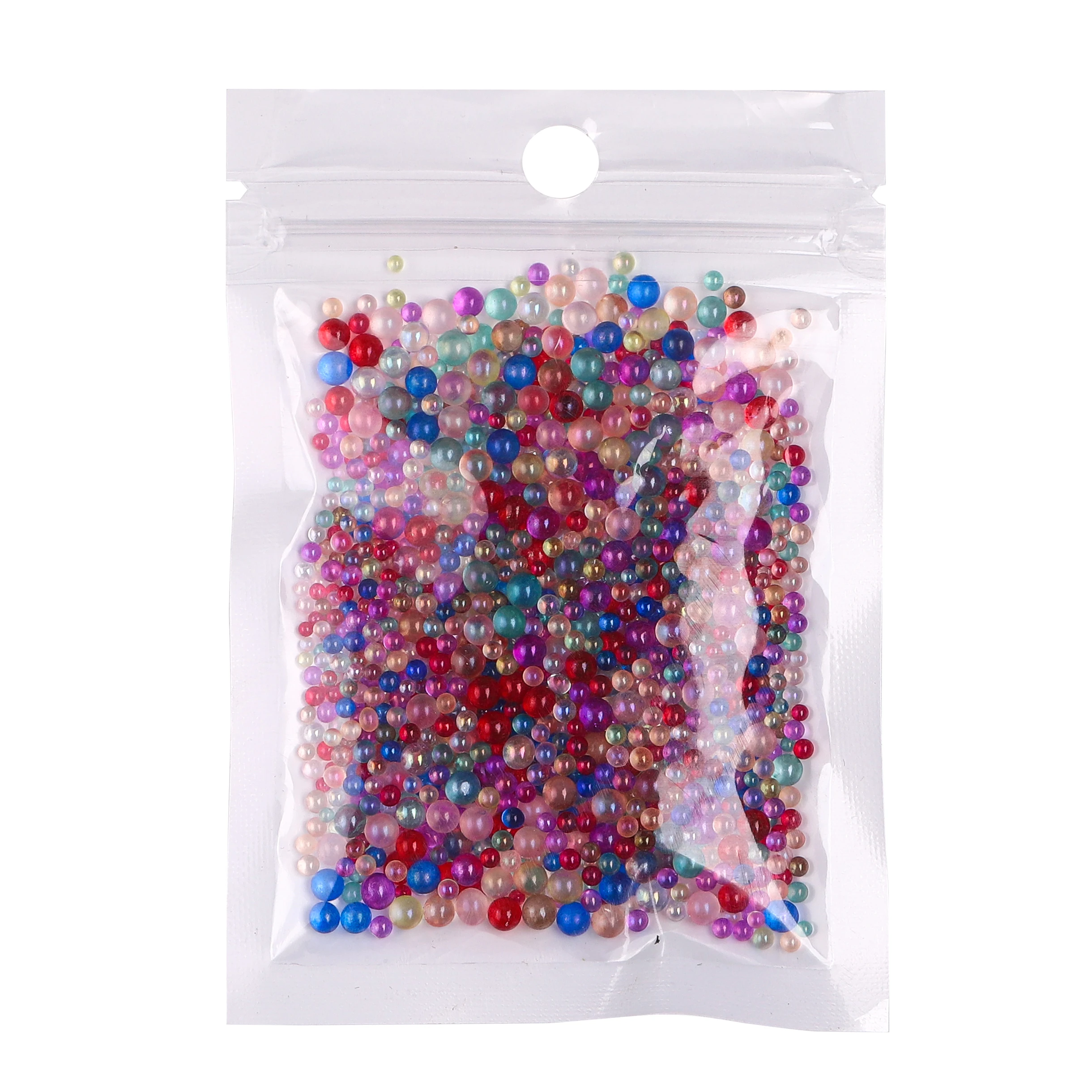 10-20g Mini Bubble Ball Beads Tiny Crystal Glass Bead per stampo in Silicone resina UV riempitivo epossidico resina riempimento fai da te Nail Art