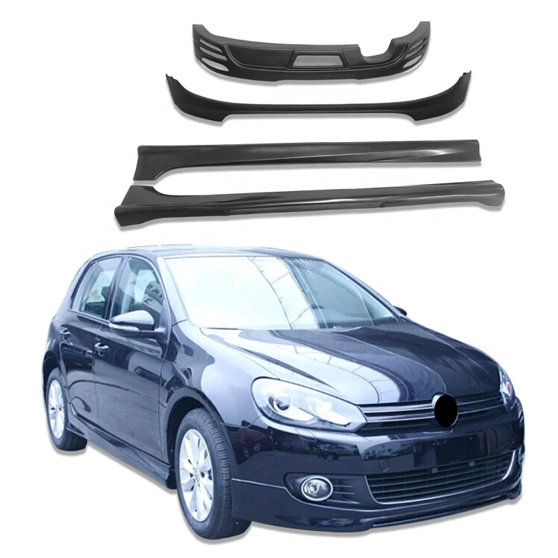 

Whole Set Car Accessories Body Kit For 2010-2012 VW Golf 6 Front Lip Rear Diffuser Lip Side Skirts ABS Material Body Kit