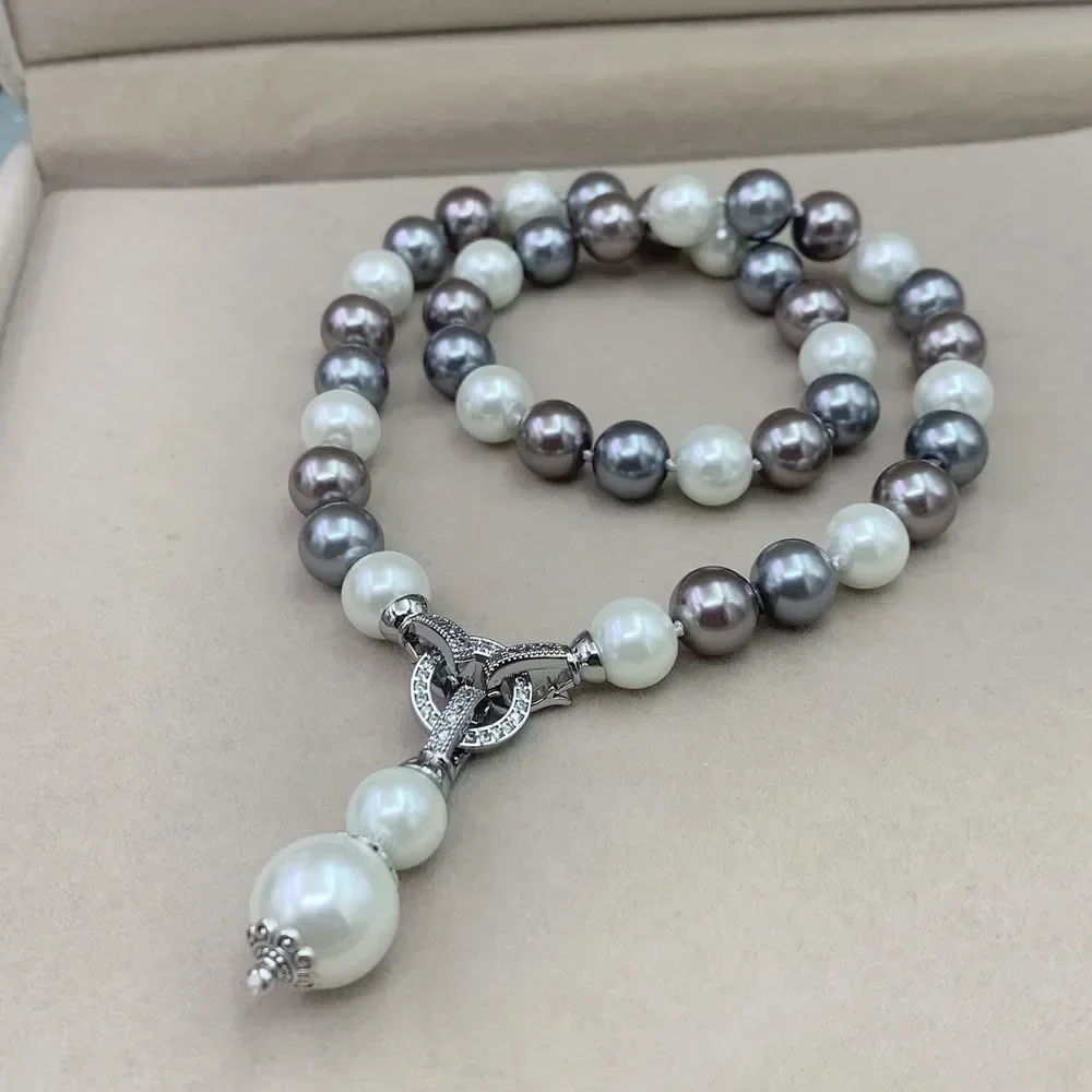 Fashion Sweater Chain Elegant Pearl Necklace Pendant for Women Girl Gift Charm Choker Hombre Chain Clothing Accessories Jewelry