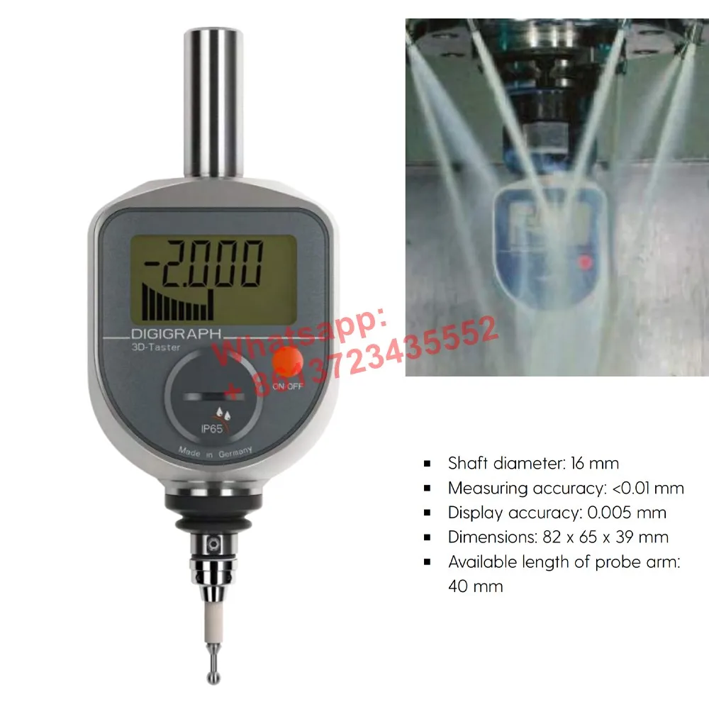 Mahr Taster 106000 - Detector de Bordes Digital 3D con Pantalla LCD, Lápiz Táctil y Mecanismo de Centrado 359500 - Accesorios