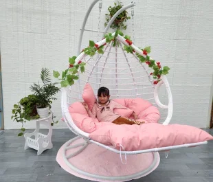 Rocking chair single double pedal rattan hanging basket Tik Tok hanging chair