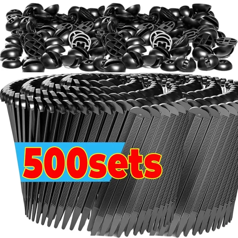 

Car Daily Repair Fastening Strap Self-locking Nylon Universal Cable Tie Buckle 1000-100set Heavy Duty Zip Ties with Pin & Button