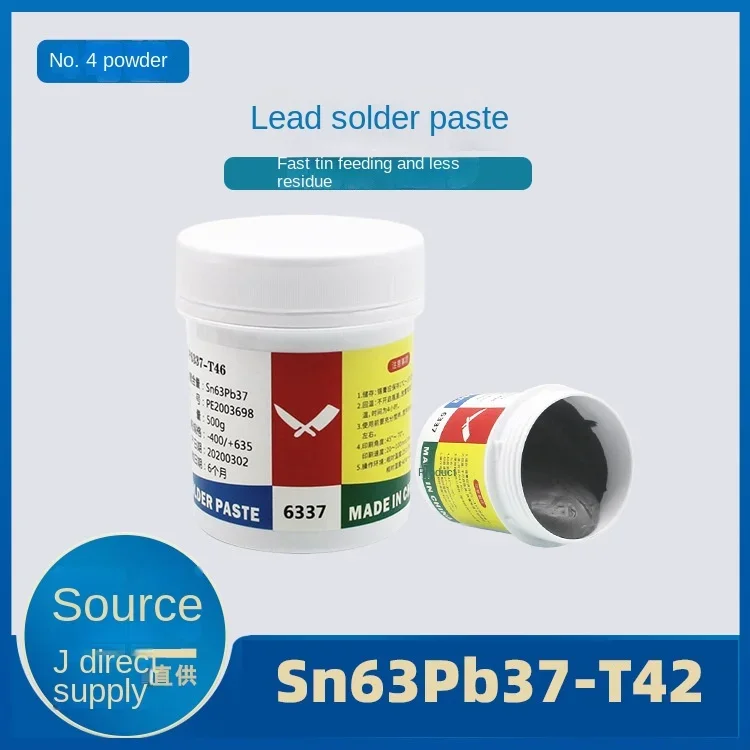 500g Solder paste 6337 solder paste suitable for precision PCB solder paste manufacturer direct sales Sn63Pb37-T4 solder paste